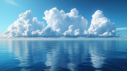 Naklejka na meble Clouds Reflecting on Calm Ocean