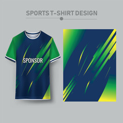 Sticker - Sports jersey and t-shirt template sports jersey design vector. Sports design for football, racing, gaming jersey. Vector.