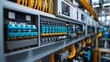 © Jack - A large factoryâ€™s electrical control box with visible wires and control elements, neatly arranged for clarity in an index-style image