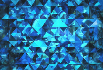 Abstract Triangle Artwork In Blue At 20-9-2024