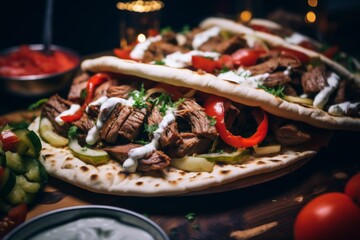 Canvas Print - Close up of gyros