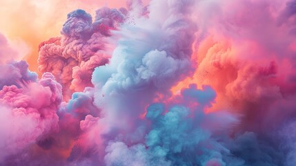 Canvas Print - Clourful cloud wallpaper