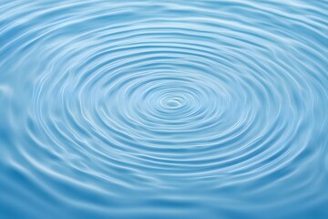 Wall Mural - A soft blue water ripple background with gentle circular waves, AI Generated