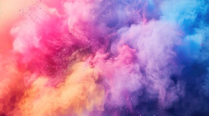 Canvas Print - colourful cloud of holi festival