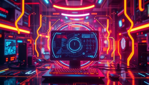 Futuristic Technology Cyber Monday Background