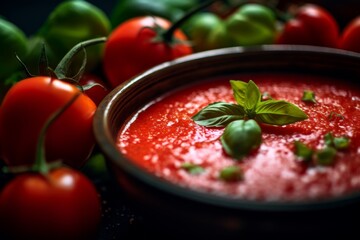 Canvas Print - Close up of a gazpacho