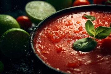 Canvas Print - Close up of a gazpacho