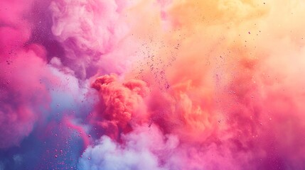 Wall Mural - colourful cloud of holi festival