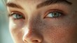 © Ferman Bagus Istuhri - Close Up Portrait of a Girl with Freckles and Blue Eyes