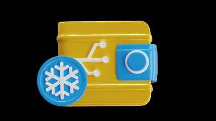 Poster - 3D Animation of Cold Wallet Features High Level Security | Alpha Channel