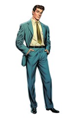 Wall Mural - Artist blazer tuxedo adult.