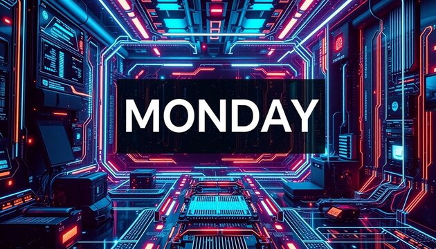 Futuristic Technology Cyber Monday Background