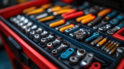 Closeup of Tools in a Toolbox