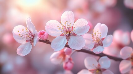 Sticker - Delicate Pink Cherry Blossoms