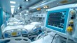 © Dmitry - Nurses monitor vital signs on advanced screens while preparing for patient care in a sleek, well-lit critical care ward at night