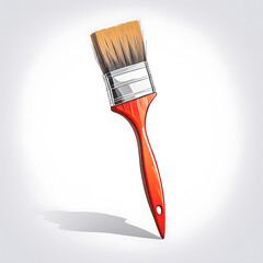 Paint brush on a white background vector.	