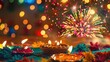 © pixelwallpaper - Diwali light and firework celebration