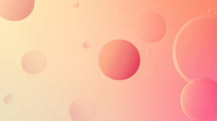 Poster - A smooth gradient from soft orange to light pink, with minimalist, abstract circles softly blending into the background.