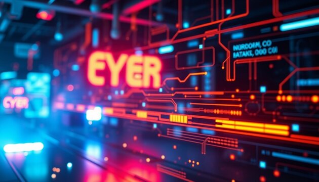 Futuristic Technology Cyber Monday Background