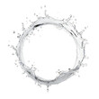 © Prompt2image - Circular splash of water creates an intense ring effect on a transparent background for creative design applications