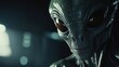 © Oleksandr - Alien spacecraft makes a sudden appearance in the dark sky, with its design clearly visible