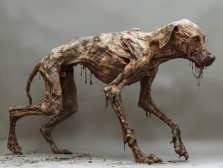 Wall Mural - A Horrifyingly Realistic Zombie Dog