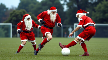 Santa claus football team