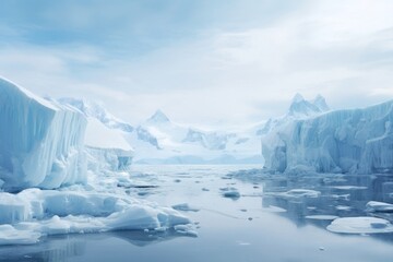 Poster - Antarctica landscape mountain outdoors.