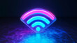 © Andres Mejia - Glowing wifi symbol representing internet connection