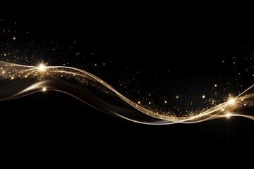 Elegant golden wave sparkles