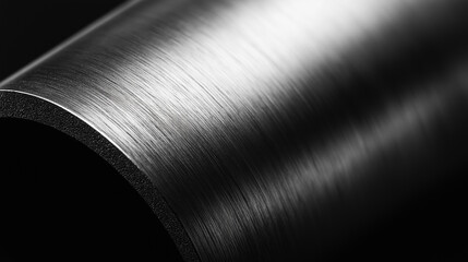 Aufkleber - Brushed metal texture reflecting light in a curved shape