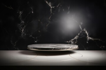 Sticker - Marble lighting black furniture.