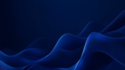 Wall Mural - Mesmerizing Blue Waves Flowing in Dynamic Abstract Composition