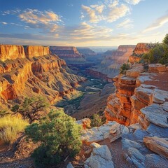 Canvas Print - Sunrise Over the Grand Canyon