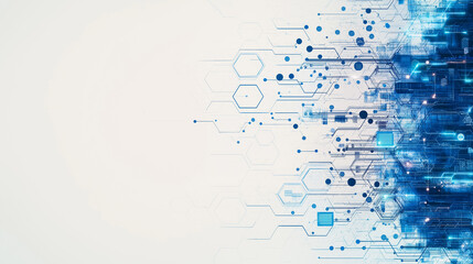 Wall Mural - A colorful background with many hexagons in blue and pink