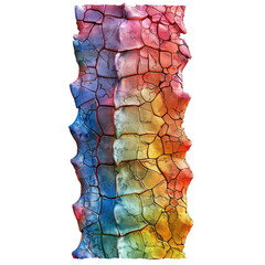 Aufkleber - Capital letter i is showing a colorful cracked texture effect