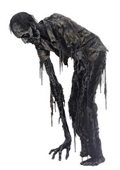 Wall Mural - Creepy dripping zombie figure background