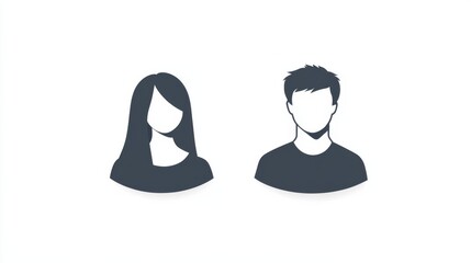 avatar icons man and woman