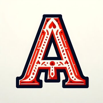A 3D golden letter A symbol surrounded by the alphabet in a triangle shape, featuring a metallic finish and designed as an icon, evoking the theme of school and learning
