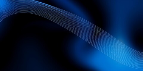 Wall Mural - Abstract blue and black background with a curved line.