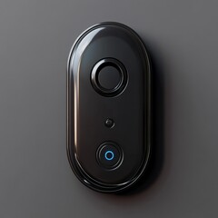 Wall Mural - 3D Smart Doorbell Icon: Internet Connected Home Security Illustration Logo