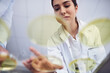 © peopleimages.com - Laboratory, woman and breakthrough with experiment for science, discovery and medical research by below. Healthcare, teamwork and scientist with petri dish for sample, vaccine and diagnosis cure