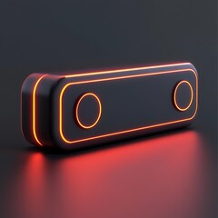 Wall Mural - 3D Soundbar Icon: Compact Speaker for Enhanced Audio Illustration Logo