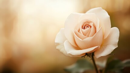 Sticker -  A white rose, sharply focused in the foreground, set against a softly blurred background Background also slightly out of focus