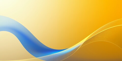 Wall Mural - Abstract background with blue and yellow waves.