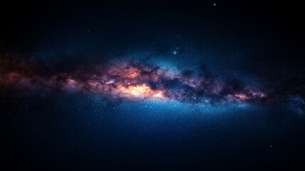 Wall Mural - a dark sky with a bright orange star in the middle