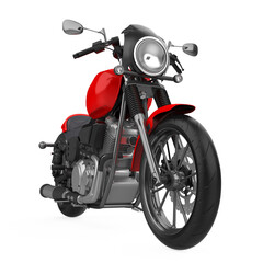 Sticker - Red Motorcycle isolated on white background