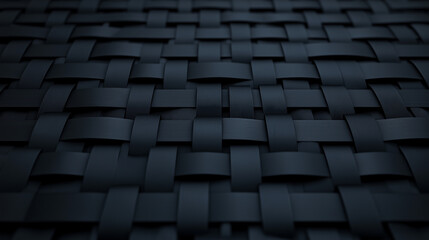 A close up of a black woven fabric