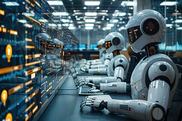Poster - robot futuristic technology cyborg cybernetic android ai artificial intelligence computer science