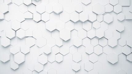 Wall Mural - A blue and white background with a lot of hexagons and dots